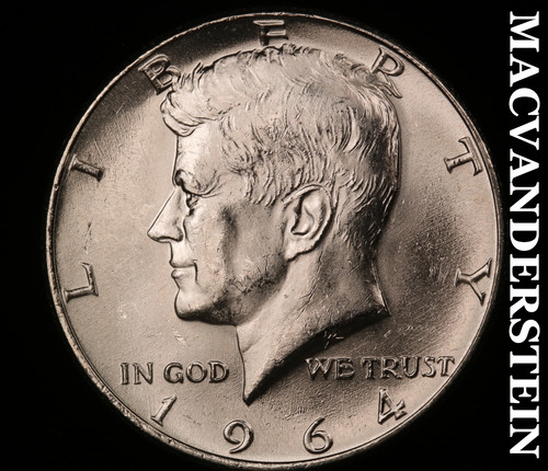 1964 Kennedy Half Dollar - Choice Gem Brilliant Uncirculated Lustrous #U9822