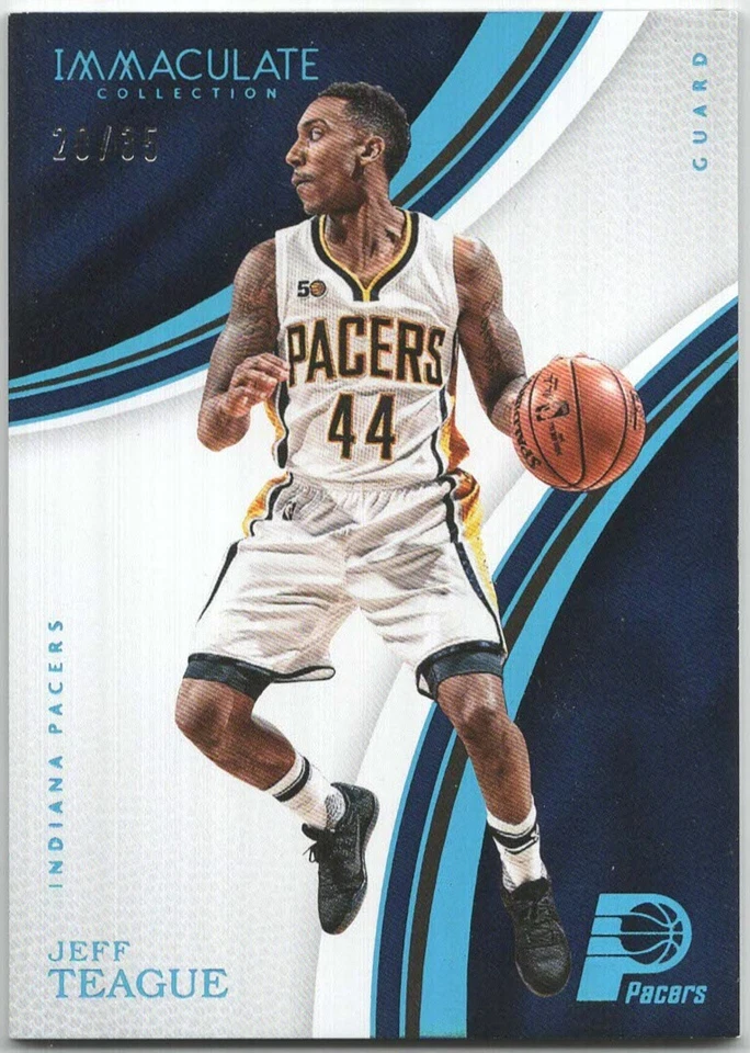 2016/17 Panini Immaculate Collection #44 JEFF TEAGUE "BLUE FOIL" Parallel #20/35 - Image 1 of 1
