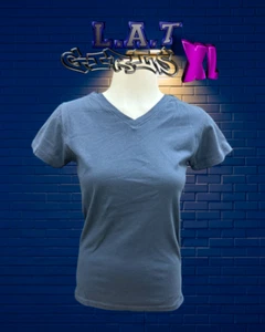 Lot of 5 LAT Apparel T Shirts womens Size GIRL XL Navy Blue Short Sleeve NwoT - Picture 1 of 7