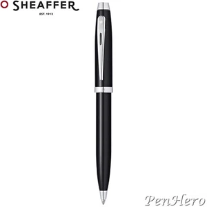 Sheaffer 100 Glossy Black Ballpoint Pen 9338-2 - Picture 1 of 2