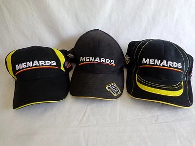 Lote de 3 gorras de béisbol Menards Paul Menard 98 15 NASCAR Racing negro amarillo Foto 1 de 4