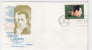 TurtlesTradingPost- George Gershwin - 1973 FDC #1484- Fleetwood Cachet - Picture 1 of 1