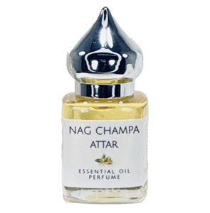 Nag Champa Attar Essential Oil Perfume, 8 ml, Vegan, Clean, Botanical, Natural - Picture 1 of 8