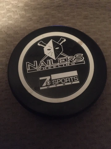 Rare Vintage Wheeling Nailers Game Puck 7 Sports WTRF ECHL Cover