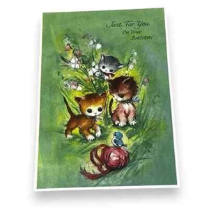 Aufrichtige Grüße nur für dich zum Geburtstag um 1970 Vintage Grußkarte DBX - Bild 1 von 5