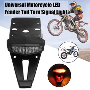 Motorcycle Rear Fender Brake Tail Light License Plate Lamps Dirt Bike For Enduro - Picture 1 of 6