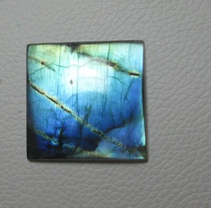 Blue Labradorite Cabochon Square 66.55 Cts Natural Loose Gemstone H 552 - Picture 1 of 5