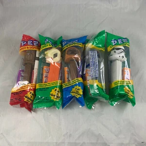 STAR WARS SEALED PEZ DISPENSER LOT - CHEWBACCA LUKE EWOK BOBA FETT STORMTROOPER - Picture 1 of 5