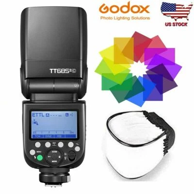 US Godox TT685II-C HSS 2.4G TTL Wireless Flash Light Speedlite For Canon Cameras - Image 1 of 4