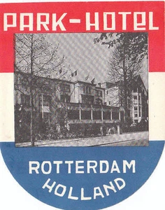 HOLLAND  ROTTERDAM PARK  HOTEL LUGGAGE LABEL - Picture 1 of 1