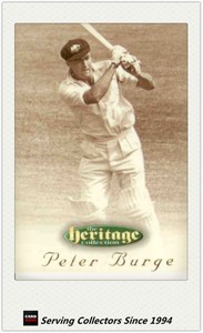 RARE!! 1996 Futera Cricket Heritage Promo Card: #28:Peter Burge