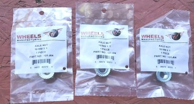 3 Wheels Manufacturing 10 x 1mm Rear Outer Axle Nut Fits Most Solid Axle Bikes - Image 1 of 2