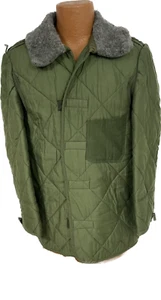 Chaqueta de Campo Excedente Euro Militar de Colección Era de la Guerra Fría Forro Cuello de Piel MEDIANO - Imagen 1 de 6