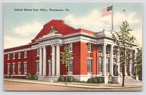 1940s Post Office Piccadilly & Braddock Vintage Winchester Virginia VA Postcard - Picture 1 of 2