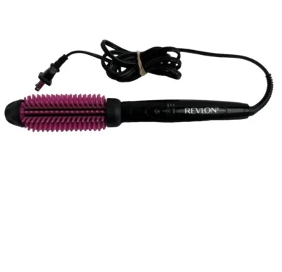 Revlon Pro Collection Heated Silicone Bristle Curl Brush Black 1" Barrel Tested - Image 1 of 4