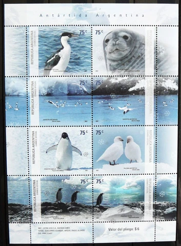 Argentina Miniature Sheet - Antarctic animals_2007 - MNH Cover
