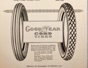 Goodyear Cord Tires For the Motoring Masses Vintage Antique Print Ad 1916 - Picture 1 of 7