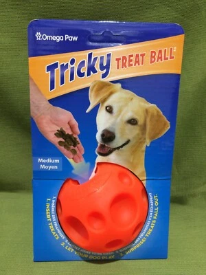 Omega Paw Authentic Tricky Treat Ball - Medium,Orange - Image 1 of 3