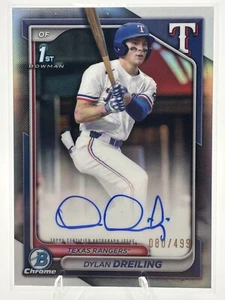 2024 Bowman Draft Chrome - Dylan Dreiling CPA-DD-Refractor Auto #/499 - Picture 1 of 3