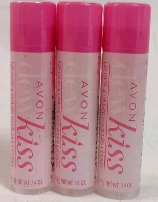 Bálsamo labial Avon Dew Kiss (pacote com 3) - Imagem 1 de 2