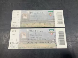 BIGLIETTO PHILLIES 2012 STUB 6/2/12 VS MARLINS - Foto 1 di 1
