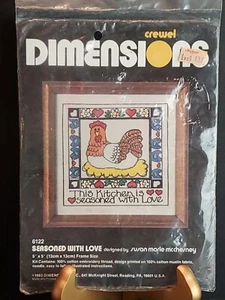 Vintage Crewel Dimensions 1983  Seasoned With Love #6122 New Old Stock - Picture 1 of 16