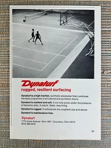 Dynaturf Gimnasio Suelo Cancha Deportiva Superficie Columbus Ohio 1972 Anuncio Impreso De Colección - Imagen 1 de 1