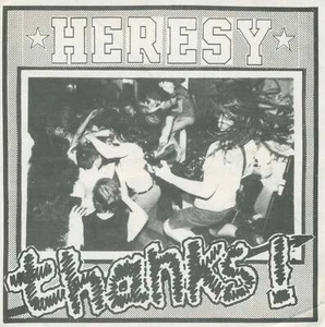 Vintage Heresy "Danke!" '87 Crack N Peel Aufkleber - Bild 1 von 1