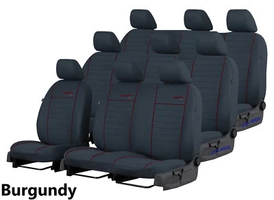 TAILORED SEAT COVERS For VAUXHALL VIVARO COMBI MINIBUS 9 SEATS 2007-2014 FABRIC - Image 1 of 4