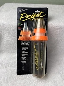 Vintage Baby Bottle NIP - PERFECT Nurser - Smile Tote - Orange - Leakproof - Picture 1 of 11