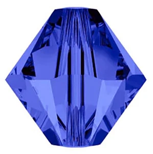 10 X CUENTAS BICONO DE CRISTAL SWAROVSKI 6 MM 5301 / 5328, AZUL ZAFIRO - Imagen 1 de 1