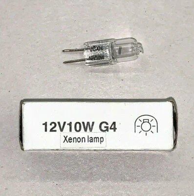 New 10 pack - XENON 12V10WG4 bulb, 12V, 10W, G4 pin base (398-90) - Image 1 of 2
