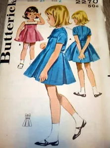 *LOVELY VTG 1950s GIRLS DRESS BUTTERICK Sewing Pattern 2 Years FF - Picture 1 of 1
