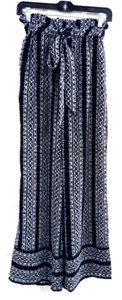Entro USA Womens Pretty Palazzo Pants Black & White Size Small - Picture 1 of 4