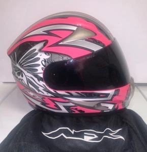NEW Women's Motorcycle Helmet Butterfly Pink XS - Picture 1 of 11