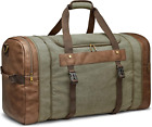 65L Canvas Duffle Bag Travel Overnight Carry on Weekender Duffel with Shoes Comp