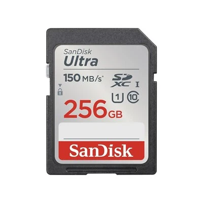 SanDisk Ultra SDXC 256GB 150MB/s C10 UHS-I  4x6 Camera SD Memory Card - Image 1 of 3