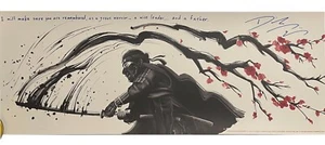 Daisuke Tsuji Signed 12x36 Ghost of Tsushima Jin Sakai Art Print Auto JSA COA - Picture 1 of 9