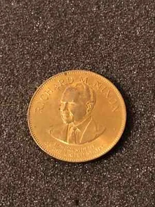 Vintage Richard Nixon 37th President First Two Term Republican Vice Pres. Medaille - Bild 1 von 2
