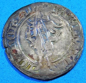 Lorraine Charles II 1390-1431. AR Gros ND. Nancy. Des. 18. Iridescent toned - Picture 1 of 2