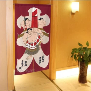 Japanese NOREN Door Curtain Room Doorway Divider Tapestry Yokozuna Sumo Wrestler - Picture 1 of 4