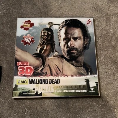 Walking Dead Super 3-D Puzzle 150 pcs Rick Michonne 18 x 12 inch AMC Cardinal - Image 1 of 2