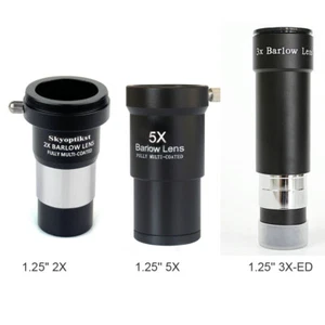 1.25'' 2X 3X 5X Barlow lens Astronomical telescope magnification All Metal - Picture 1 of 13