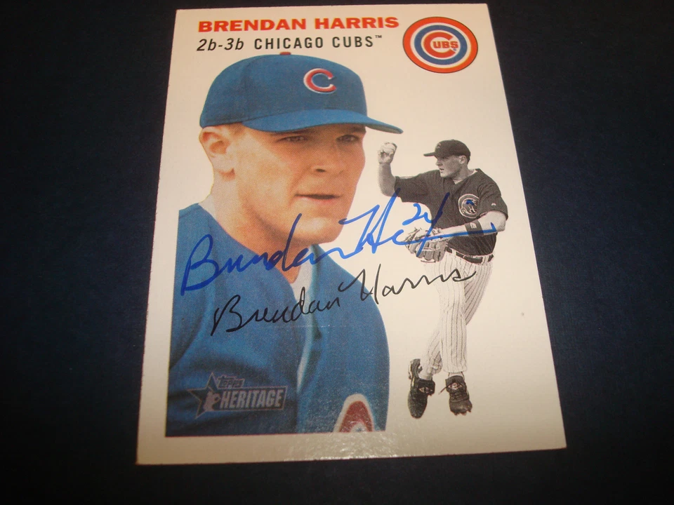 Brendan Harris Cubs 2003 Topps Heritage #202 Signed Authentic Autograph A9 - Image 1 of 1