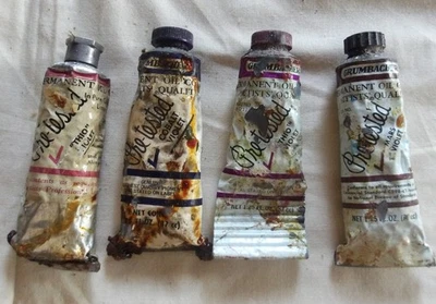 Pintura al óleo Grumbacher vintage, 4 tonos violetas - USADA - LEER Foto 1 de 4