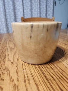 Beautiful Colors PINE TREE  Bowl Decor Rustic 5" X 6.25" Natural - Picture 1 of 9