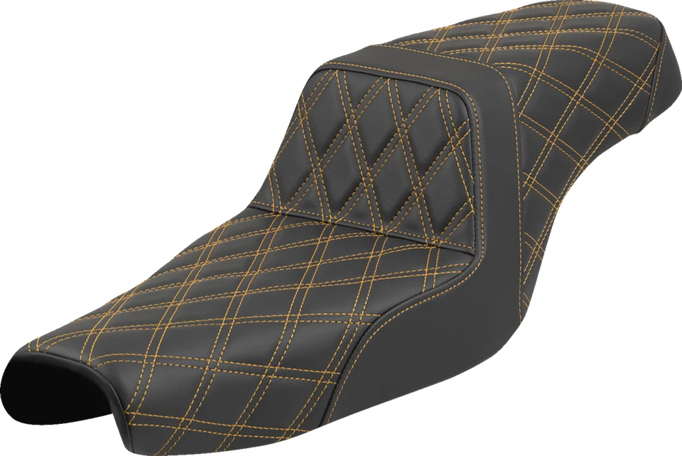 Saddlemen Step Up Gold Lattice Gel Seat fits 2004-2022 Harley Sportster 3.3Gal - Image 1 of 1