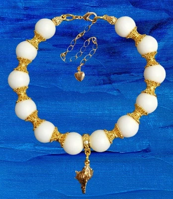 Damen Armband💍Damen Perlenarmband 24 Karat vergoldete Perlen Damen Schmuck - Bild 1 von 2