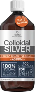 Colloidal Silver 40 PPM 1000 Ml - for Humans & Dogs - Highly Active Hydrosol Sil - Picture 1 of 12
