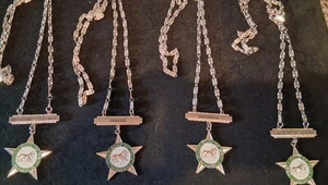 Lote De Colección De 4 - Order Sons of Italy America L.E.F. Collares esmaltados SL5 - Imagen 1 de 9